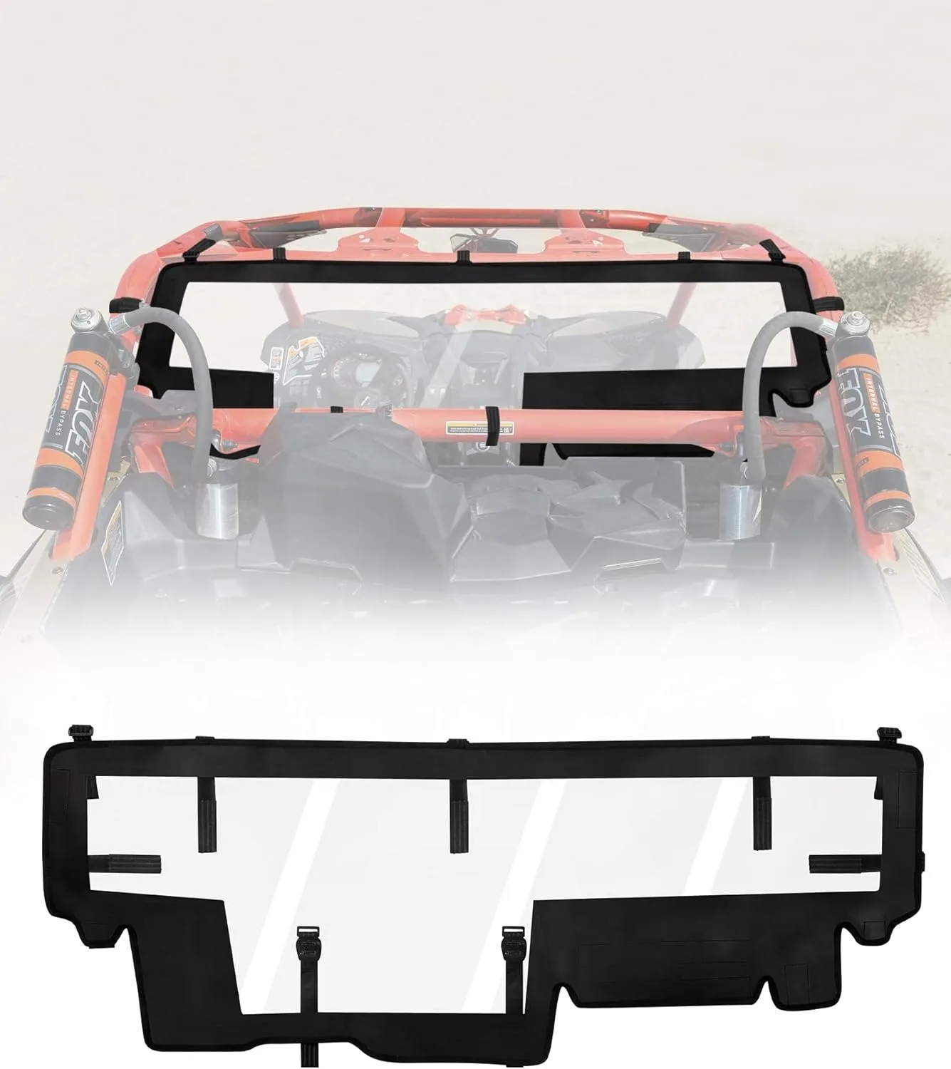 For Can Am Maverick X3 and X3 Max all models 2017-2024 UTV Soft Rear Windshield For x3 900 2018-2024 for XRS Turbo R 2017-2024