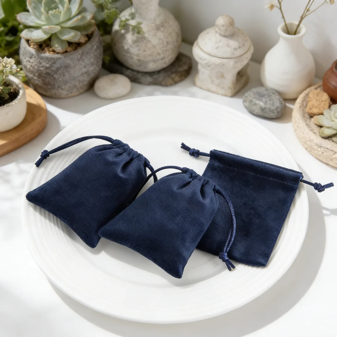 10Pcs Classic Drawstring Velvet Bags 7x9/8x10/9x12/10x15cm Jewelry for Gift Display Packaging & Elegant Personalized Sachet Use