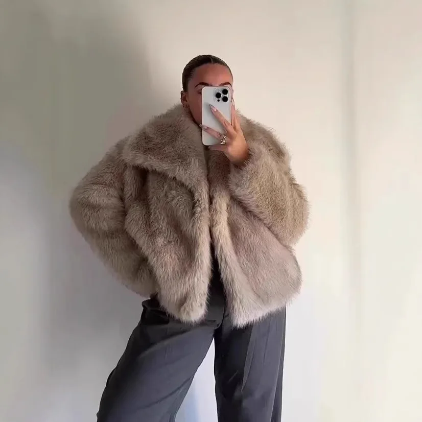 2025 Women's Clothing Jacket New Coat Winter Artificial Fur Coat Women Mink Fur Fashionable Warm Short Fur Coat Outer Wear