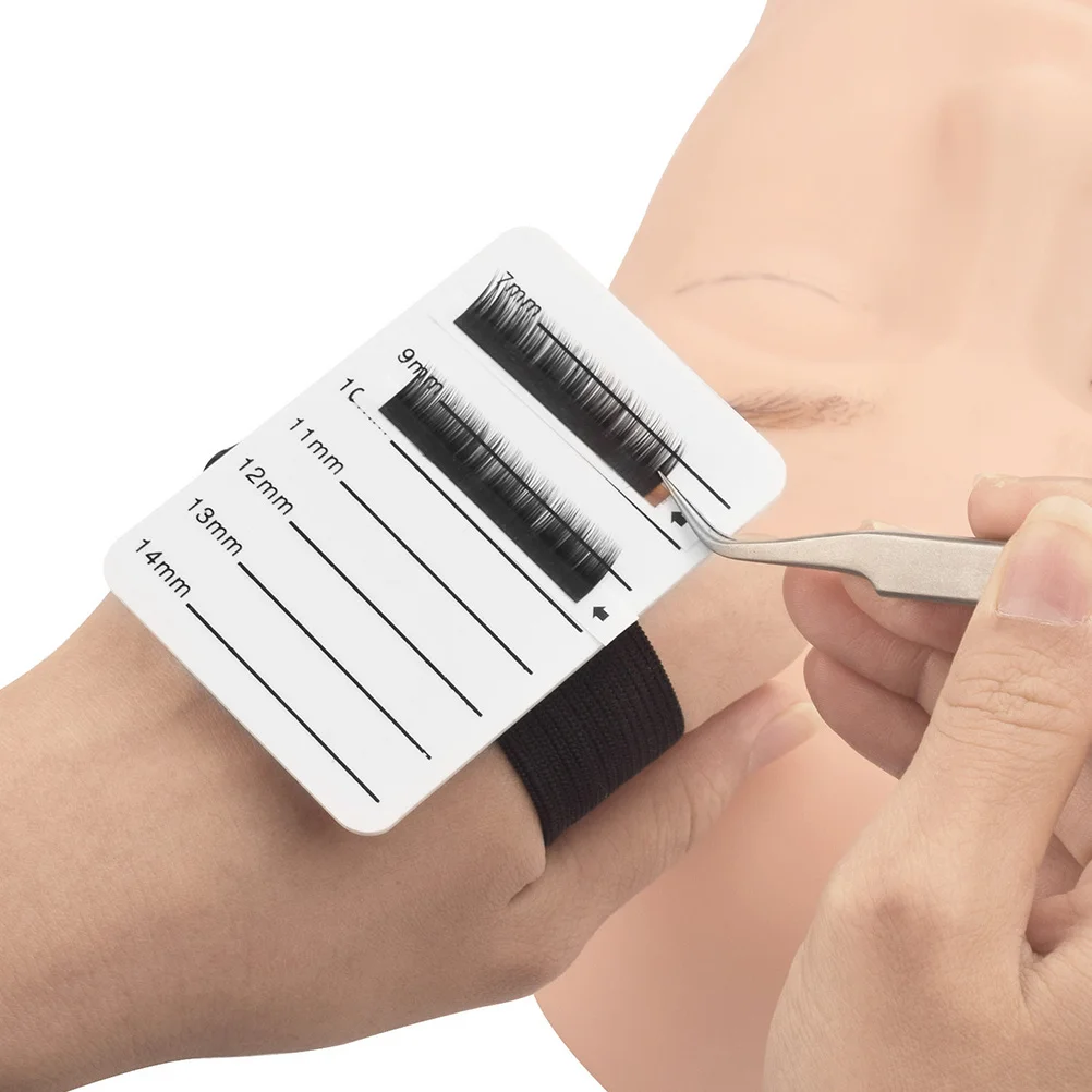 1pc Vassoio per ciglia in acrilico 7-14Mm Supporto per estensione ciglia Bordo Durevole Strumento di visualizzazione ciglia finte per truccatori Lash