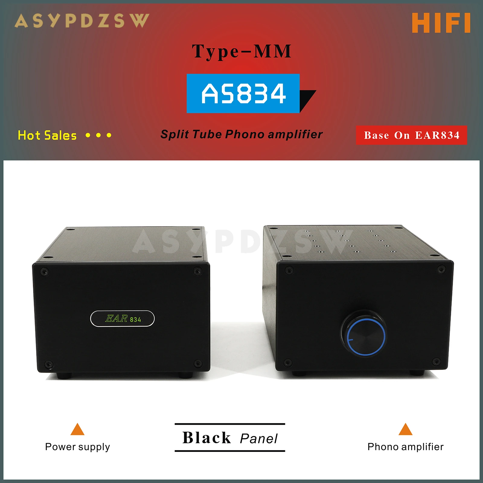 ASYPDZSW HIFI Split ECC83 Type-MM AS834 Tube Phono amplifier Base On EAR834 With Volume control