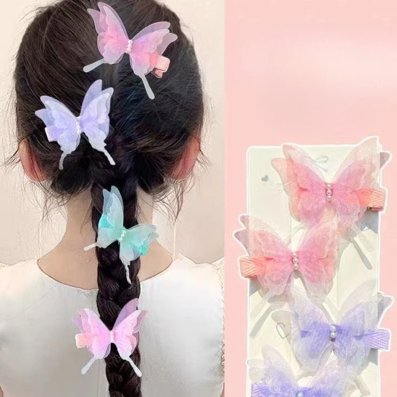 

Super Fairy Butterfly Hairpin Children Cute Headwear Baby Girls Hair Side Clip Little Girls Bangs Edge Clip Styling Accessories