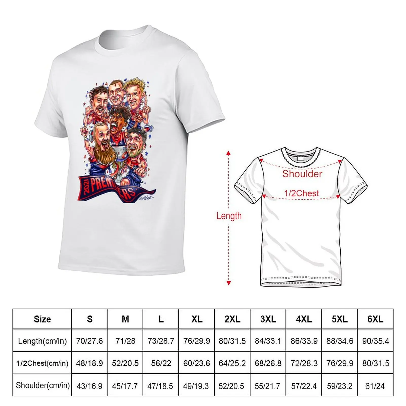 Melbourne Demons 2021 Premiership - Unique Artwork - Gawn, Petracca, Lever, Pickett and Oliver T-Shirt