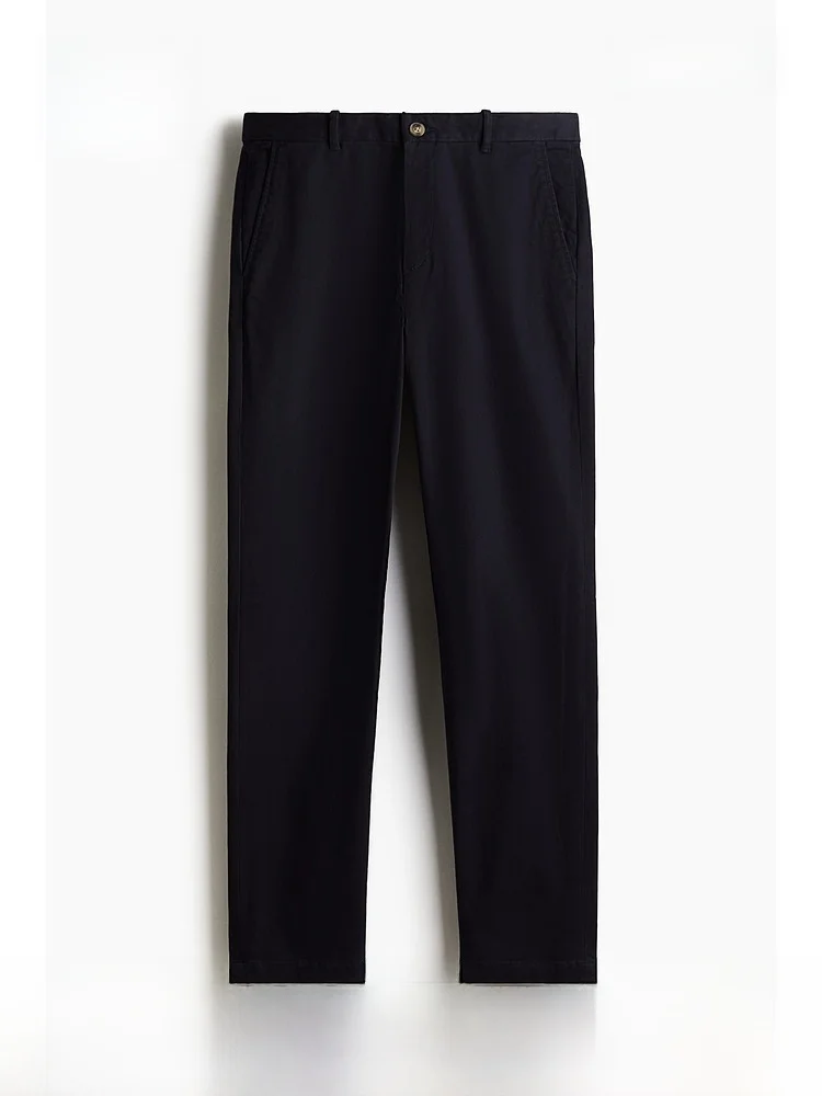 

H&M Men's Slim Fit Cotton Casual Pants Summer New Style Comfortable Breathable Stretchy Daily Wear Lead Pen Pants