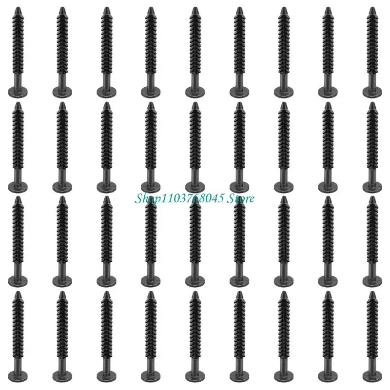 

R53F 36Pcs Vinyls Shutter Fasteners 3inch Window Shutter Screws Easy to UInstall