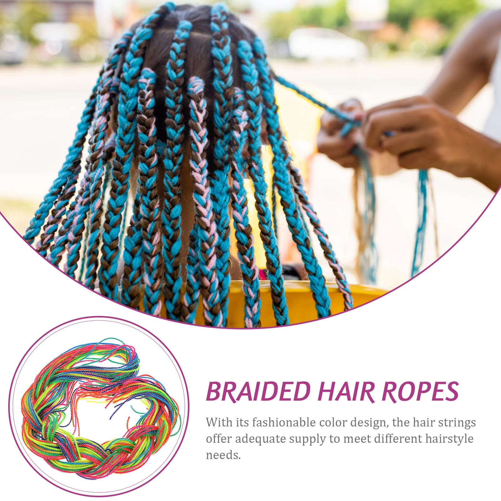 

30 Pcs Headband Hair Color Rope Miss Accessories for Girls Curly String Wraps Styling