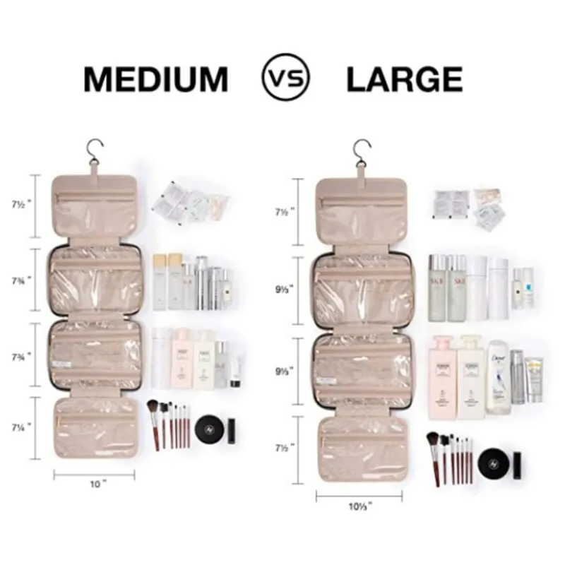 Waterproof wash bag, wash bag, makeup bag, wash set with hook, waterproof travel storage bag, money bag, mobile phone bag