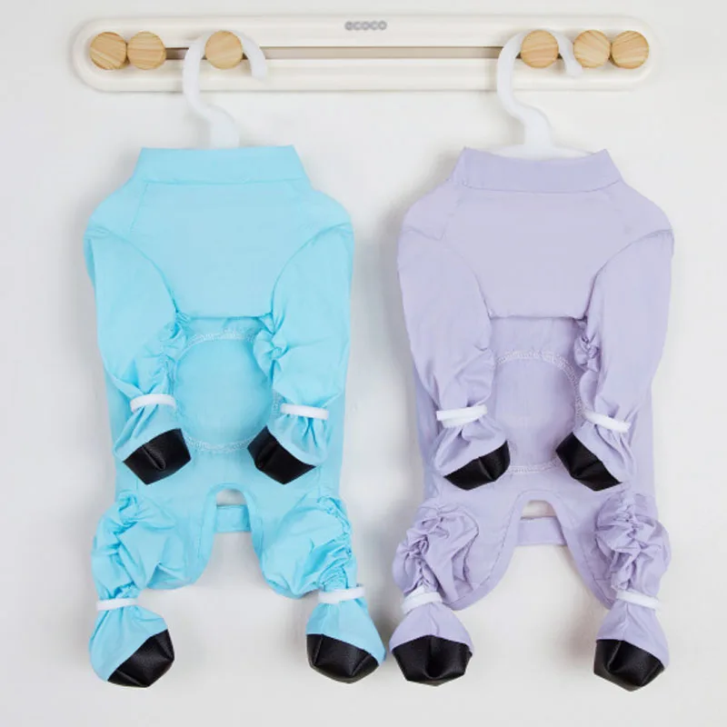Waterproof Dog Clothes Wrapped Jumpsuit With Shoes Raincoat For Small Dogs Chiwawa Anti Dirty Pants Costume Puppy Rain Coat Suit
