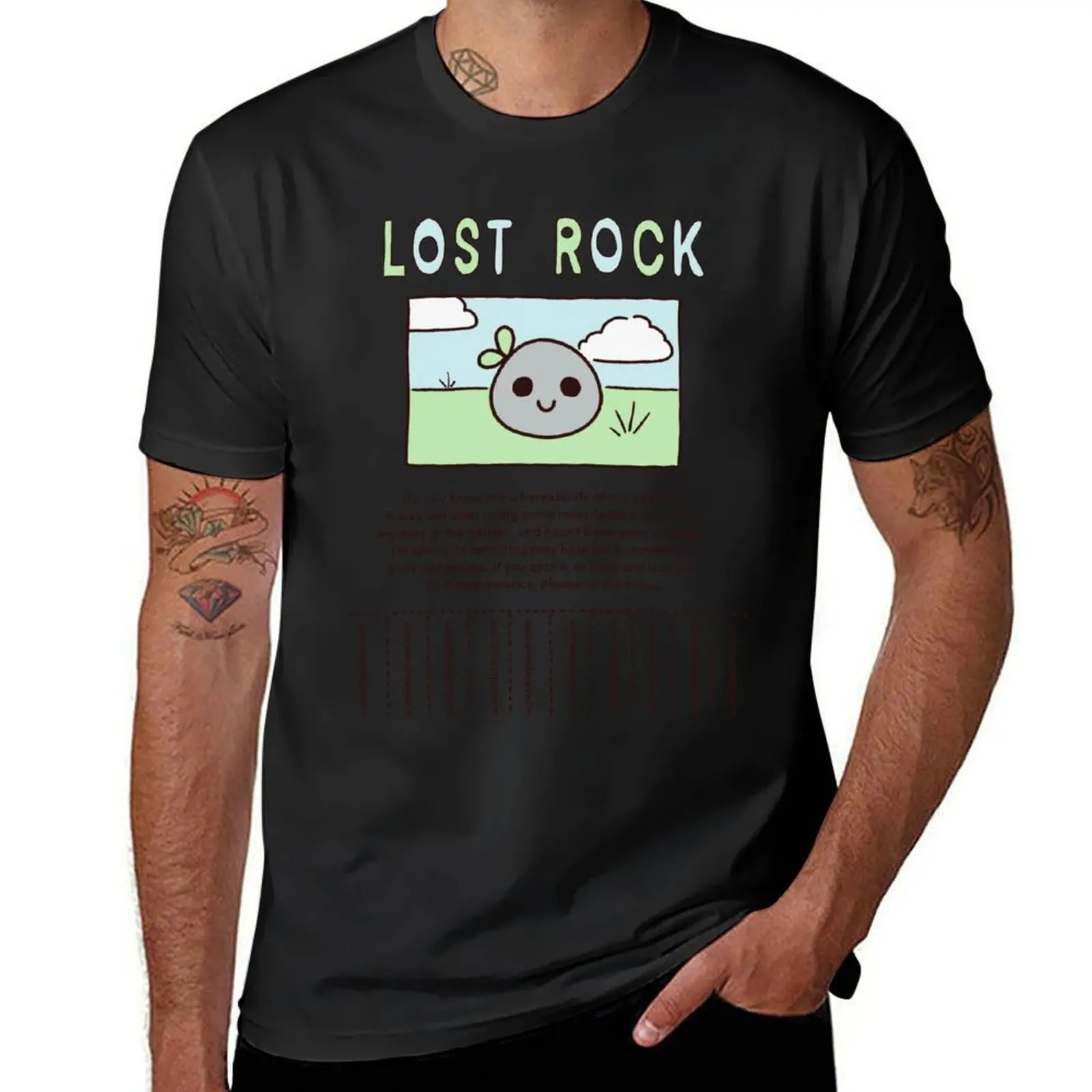 LOST ROCK poster T-Shirt customs sweat mens vintage t shirts