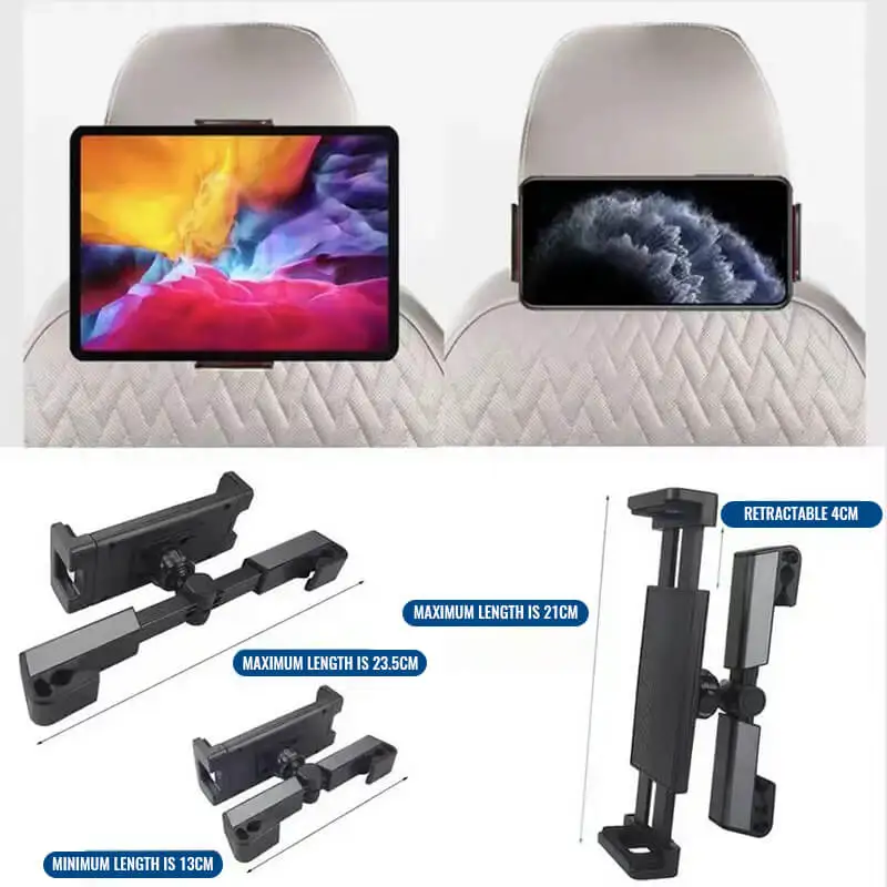 Headrest Tablet Mount  Retractable car tablet stand rear mobile phone tablet general expansion frame Dropshipping