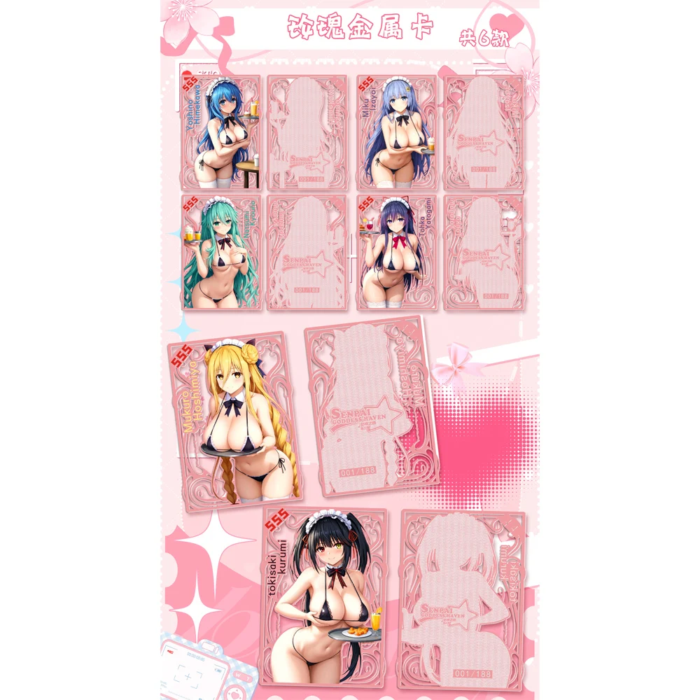أحدث Senpai Goddess Haven 6 بطاقات آلهة قصة أنيمي فتاة حفلة ملابس السباحة بيكيني عيد الداعم صندوق Doujin لعبة الهوايات الهدايا