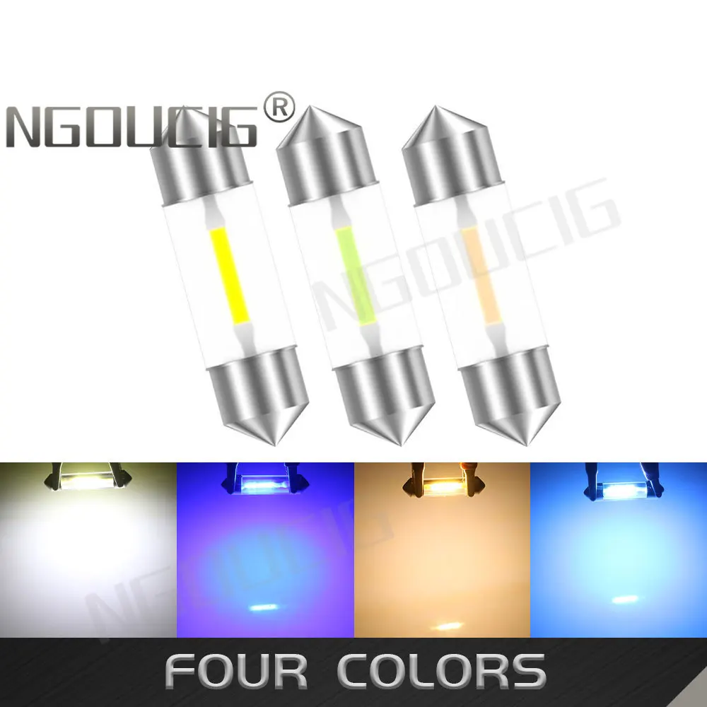 

NGOUCIG 4PCS Led C5W Bulb 31 mm C10W Lamp Festoon 31mm 36mm 39mm 41mm 28mm Dome Door Red Warm White Truck Car Lights 6V 12V 24V