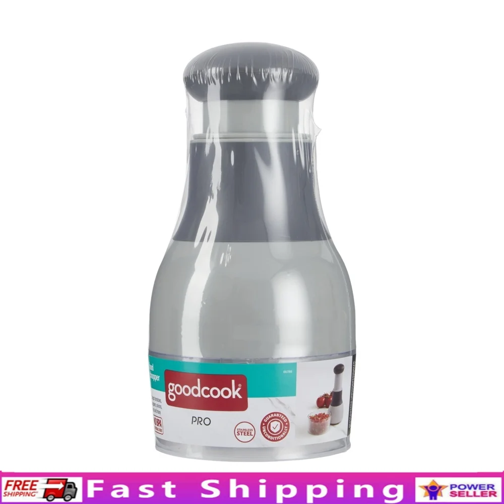 プロフードチョッパー自動ステンレス鋼の刃ワンタッチ野菜フルーツナットカッター滑り止めハンドルポータブルキッチンツール安全