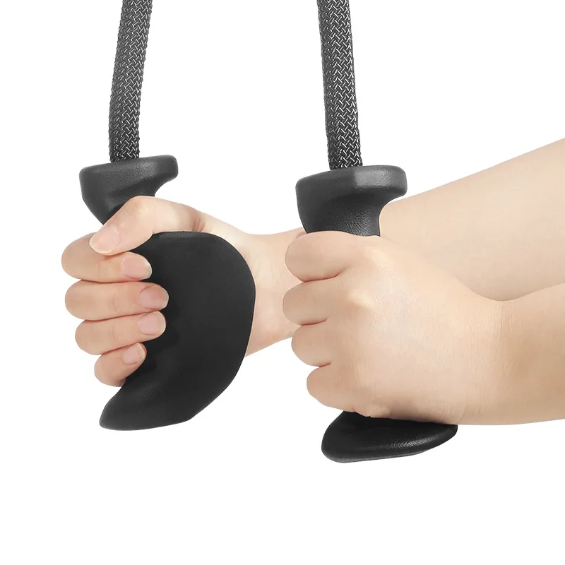 Ergonomic Triceps Rope Pull Down Attachment with Anti-Slippery Natural Rubber Grip for Activating More Muscle Fibers Facepulls