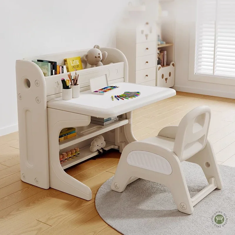 Children's Learning Table and Chair Set Foldable Multifunctional Baby Special Toy Table Drawing Writing Desk