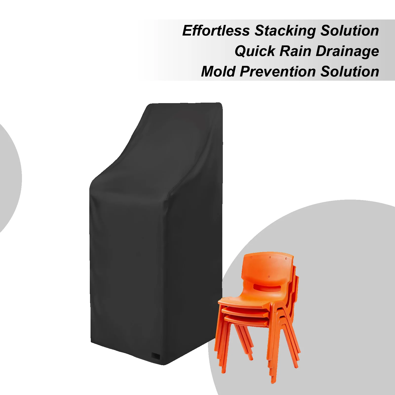 Patio Chair Cover Large UV Resistant Foldable Furniture Protection Sleeve Deck Porch Chair Cover For Balcony Lawn Grassland