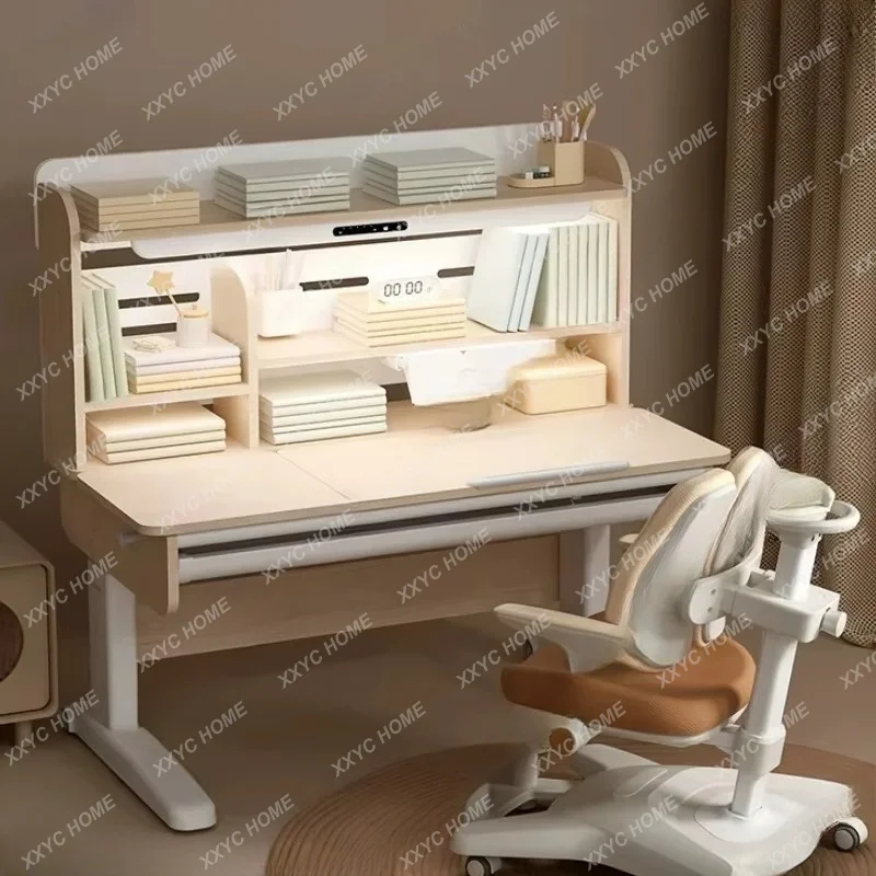 XX Modern Luxury Solid Wood Writing Desk Liftable Household Integrated Study Table Office Desks And   Tabl