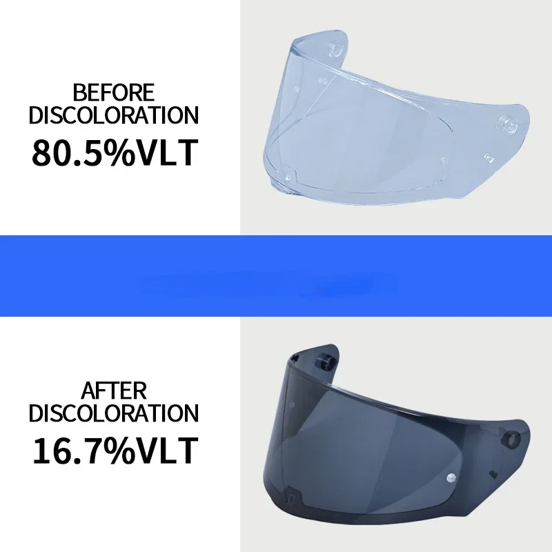 Photochromic Visor for LS2 FF320 FF353 FF328 FF800 Motorcycle Helmet,Glasses Shield Windshield Autochromic lens Clear Black