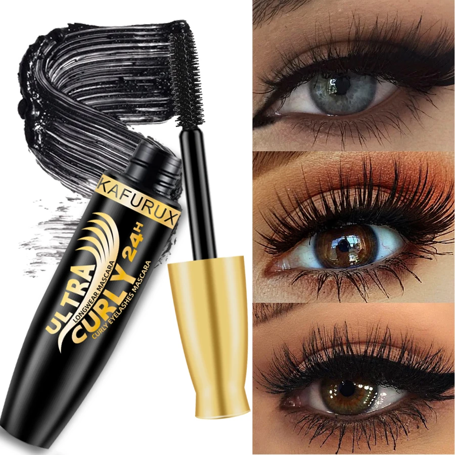 Mascara impermeabile nero 5D allunga l'estensione delle ciglia mascara in fibra di seta trucco coreano cosmetico per le donne regali addensare