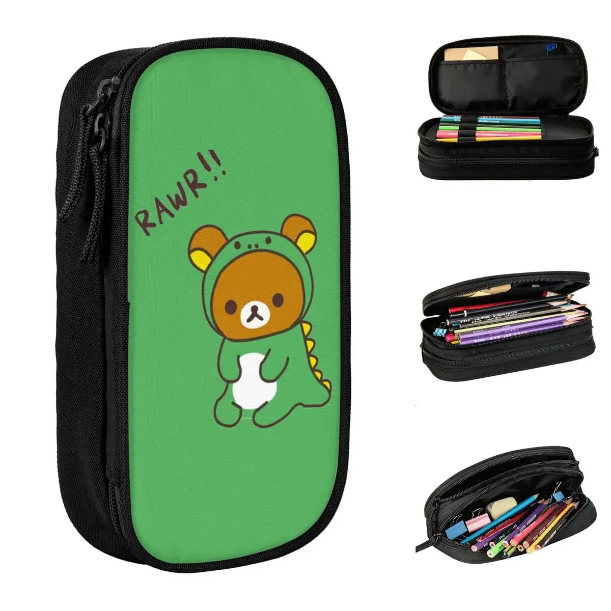 

Creative Rilakkuma Dino Dragon Pencil Case Pencilcases Pen Box Kids Big Capacity Bags Students School Gifts Stationery