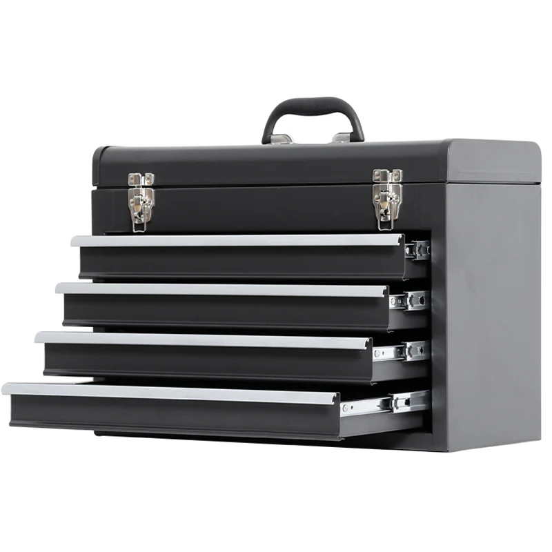 2-layer/4-layer Vehicle-mounted portable hardware household Multi-functional tool box Iron large tool box storage box