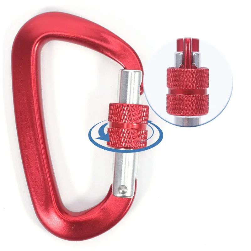 عرض ساخن لعام 2025! حلقة تسلق بقفل لولبي على شكل حرف D - خطافات تسلق من سبائك الألومنيوم للمعدات الخارجية وتسلق الصخور والتخييم والمشي لمسافات طويلة