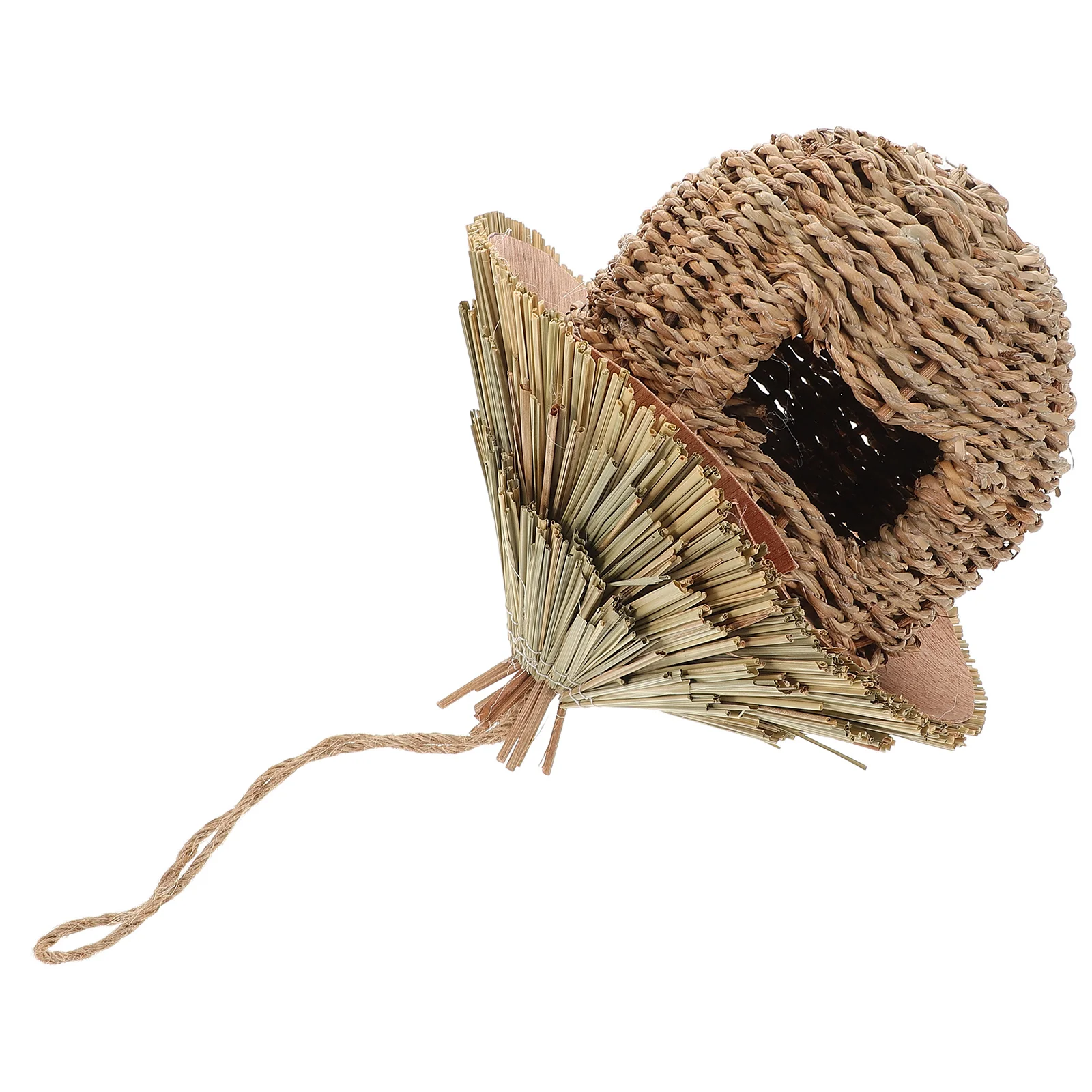 

Creative Bird Cage Breeding Shelter Resting Hut Houses for outside Hand Woven Hummingbird Manual