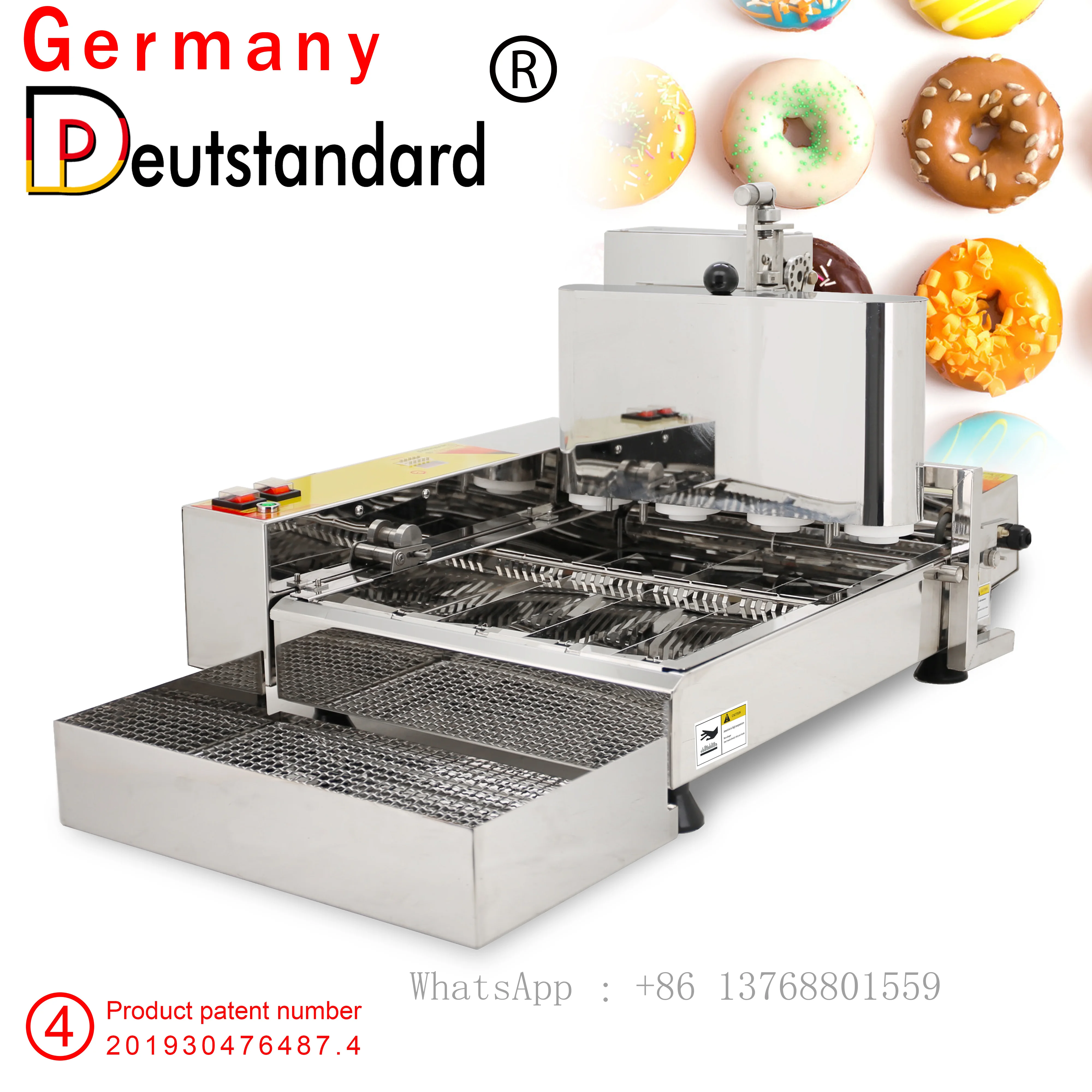 4 Rows Automatic Mini Donut Maker Doughnut Making Machine With Deep Fryer