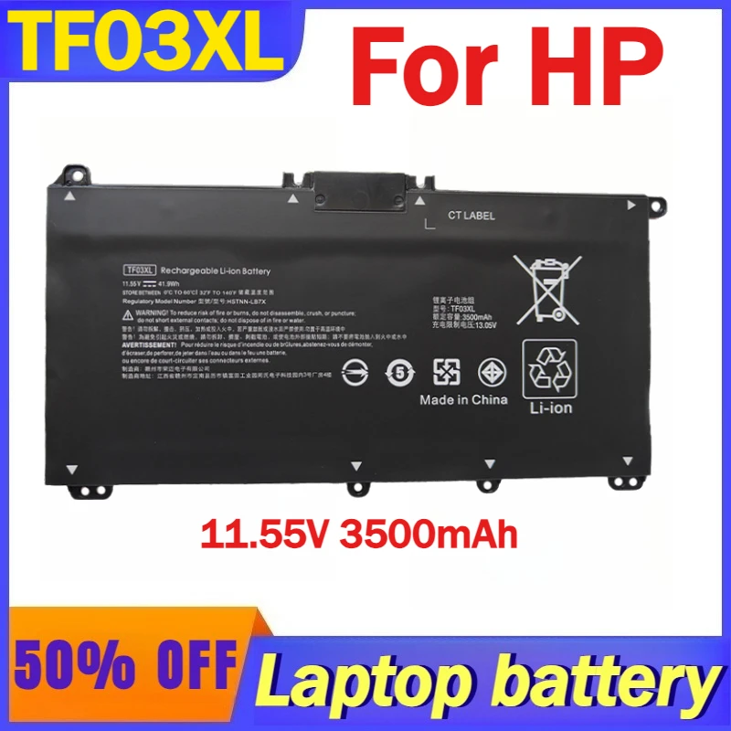 

TF03XL Battery for HP HSTNN-LB7J UB7X IB7Y UB7J LB7X TPN-C131 Q190 Q188 Q191 Q189 Q192 Q196 14-BF120TX BF117TX BF122TX BF121TX