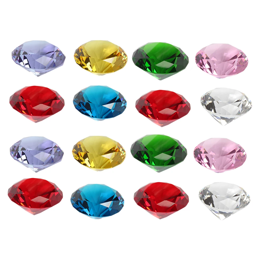 

20 Pcs Crystal Diamond Artificial Wedding Diamonds Decor Fake Glass Decor for Wedding Party Home Birthday Vase