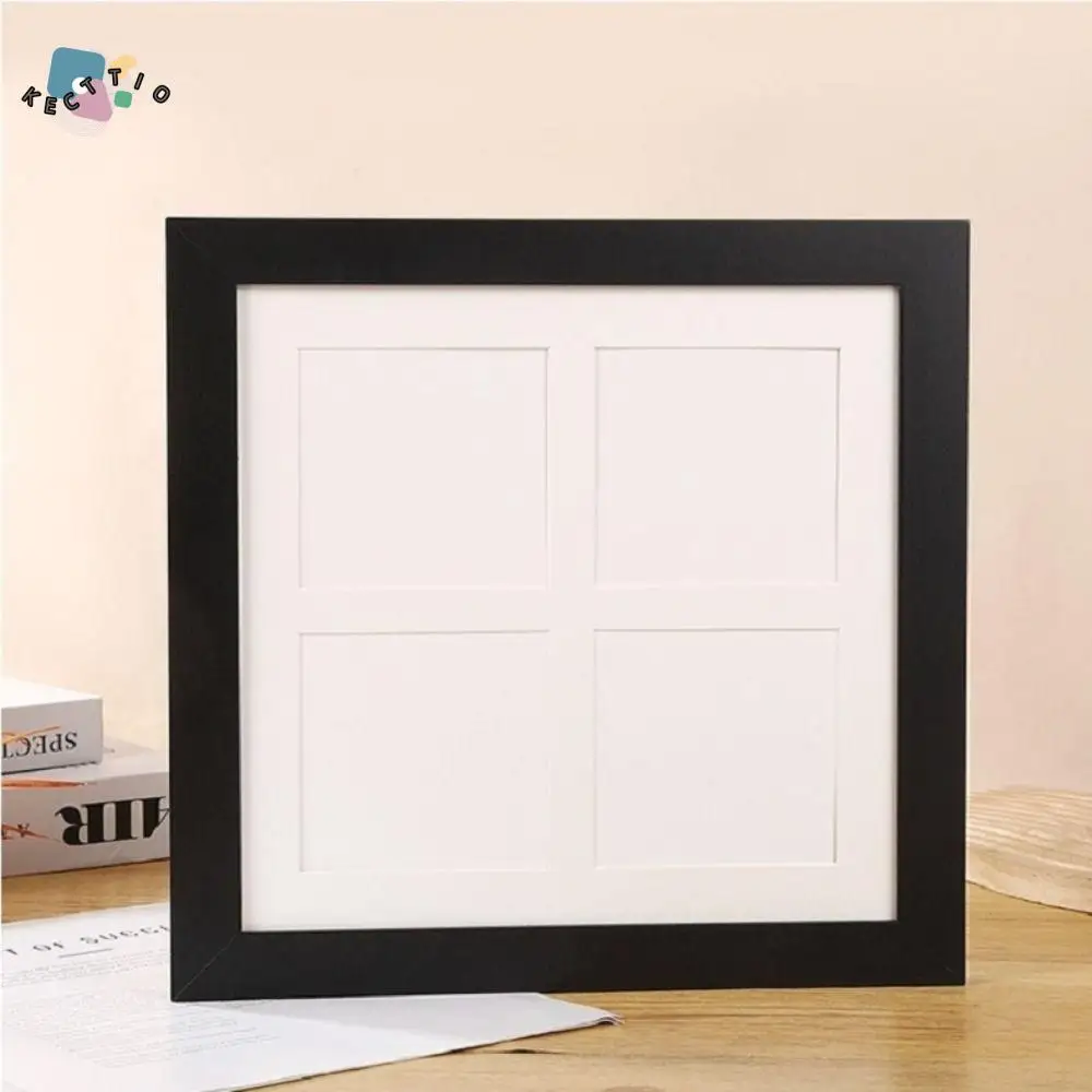 

4/6/9 Grids DIY Photo Frame Oil Painting Desktop Decorative Art Display Frame Home Decor Black Edge Collage Picture Frame