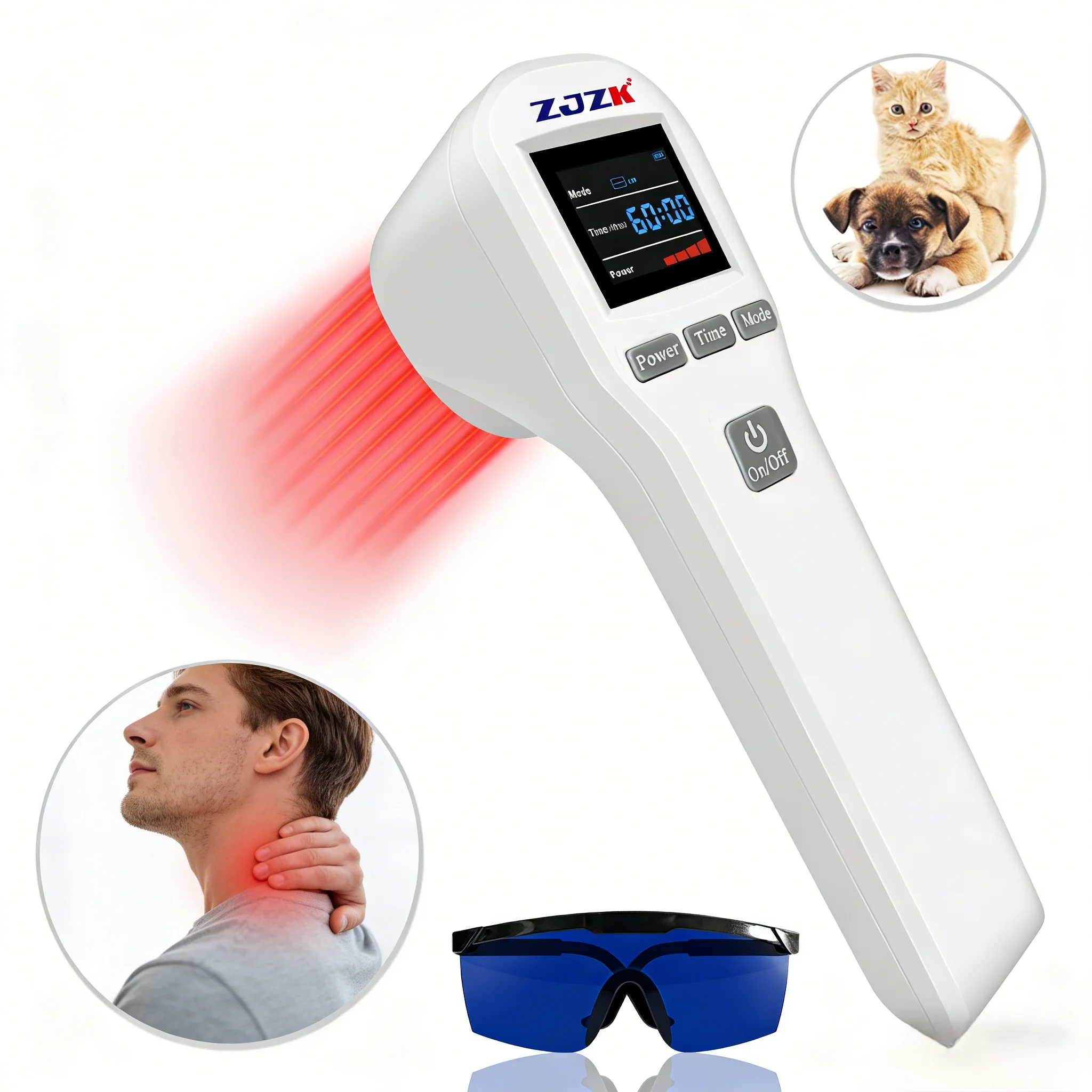 NEW2026 Home Use Cold Laser Therapy Device for Feline Wound Healing Acceleration and Human Nerve Regeneration Stimulation
