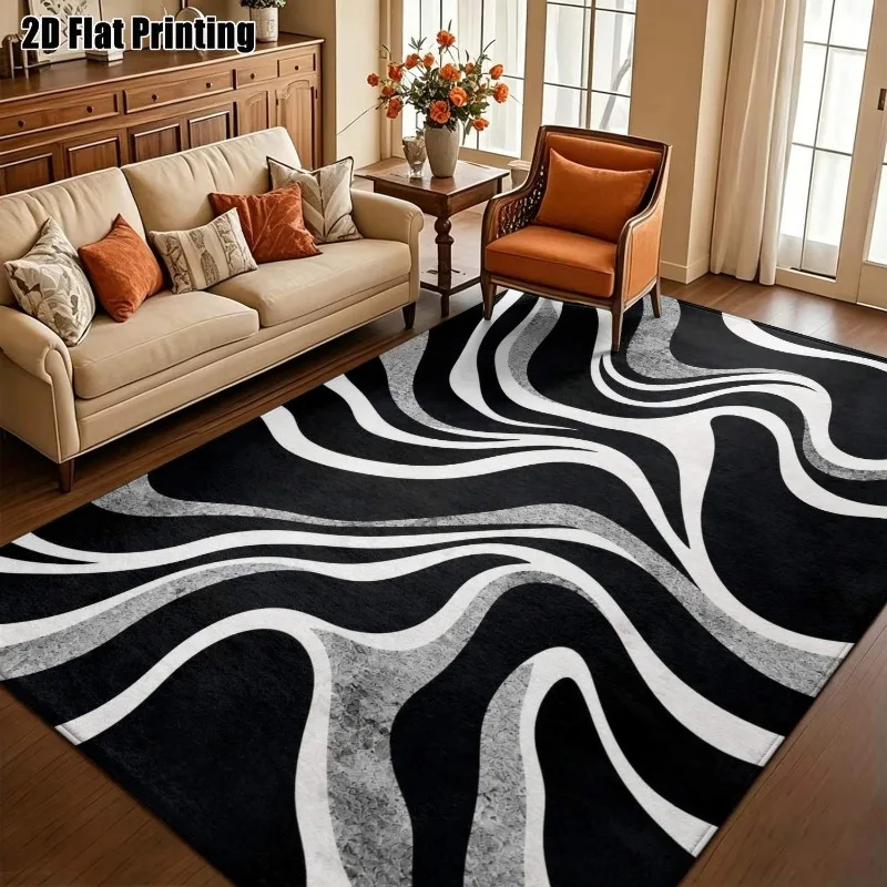 Modern Marble Swirl Wave Printed Carpet Fashion Large Area Rug for Living Room Guest Hall Indoor Home Decor Christmas New Year