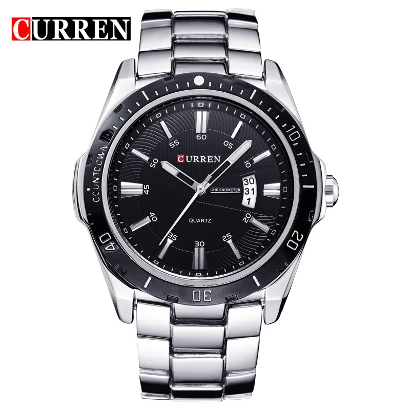 

Curren 8110 Men's Watch Fashion Calendar Watch Steel Belt Waterproof Quartz Men's Watch