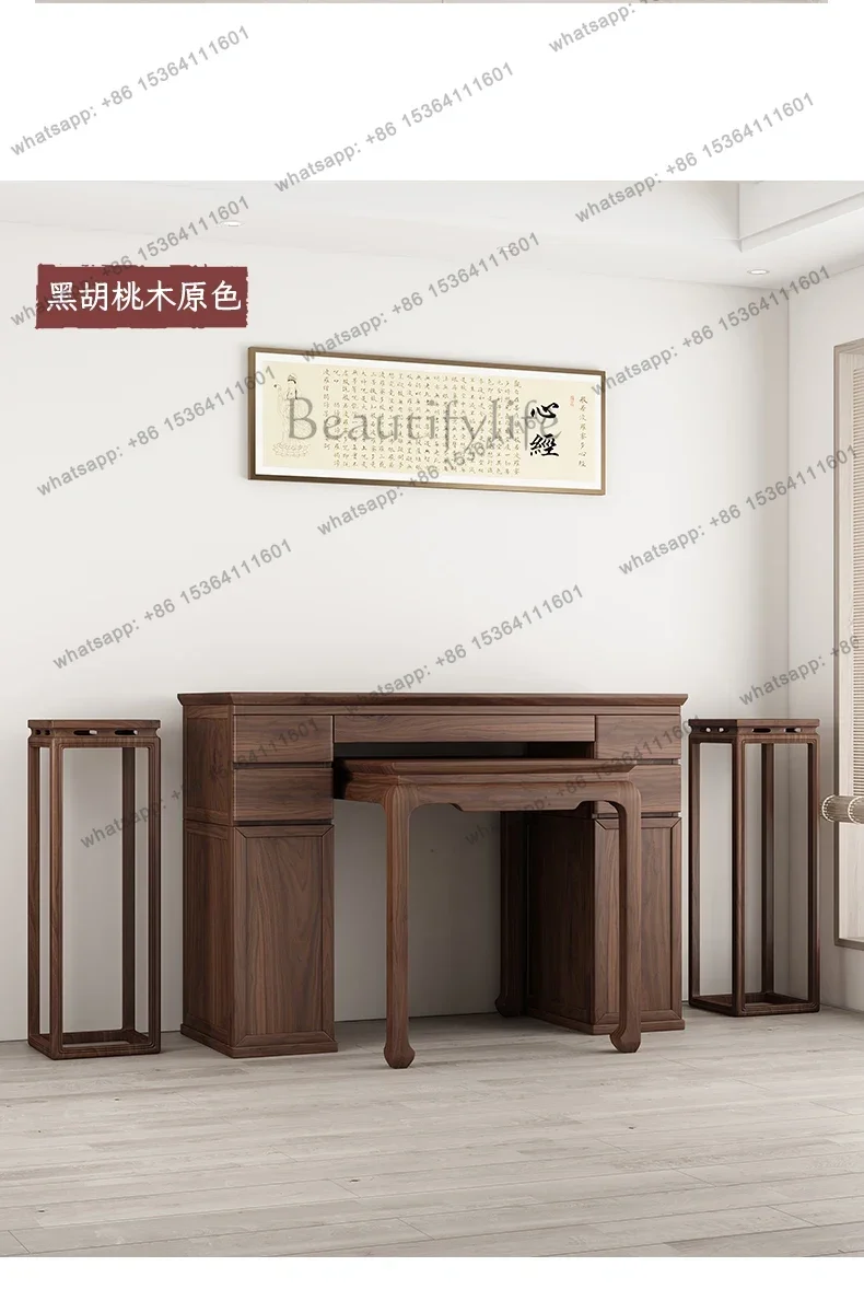 FG  Custom New Chinese Style Modern Altar Incense Case Villa Living Room Shrine Buddha Niche Bodhisattva Offering Table