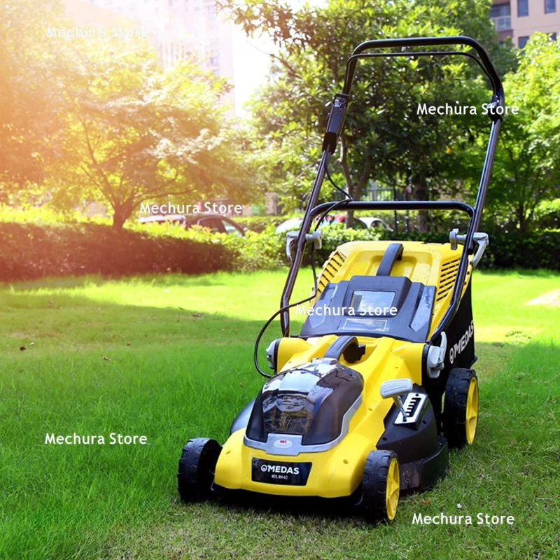 Lithium Battery Lawn Mower – Rechargeable Household Electric Weed Trimmer – Hand-Push Lawn Trimmer Tool Garden Tools JT60