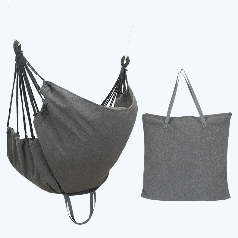 Hanging Swing Canvas Hanging Chair College Student Dormitory Hammock Indoor Camping Swing Adult Leisure Chair With Pillow