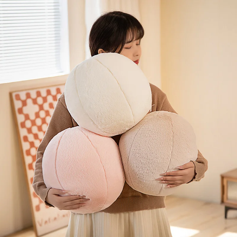 INS New Round Ball Plush Throw Pillow Cartoon Modern Stuffed Ball Plushies Cushion Anime Soft Kids Toys for Girls Home SofaDecor