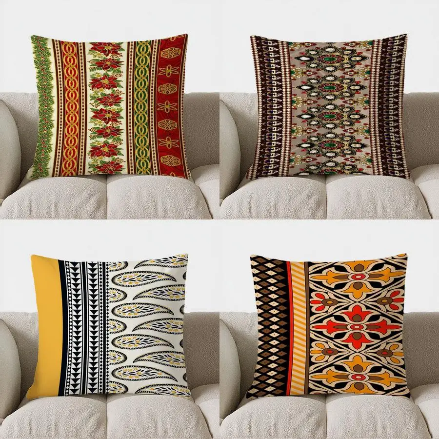 

Home Decor Festive Floral Patterned Pillow Pattern Cushion Cover Suitable for Sofa Bedroom Car Pillow Cover