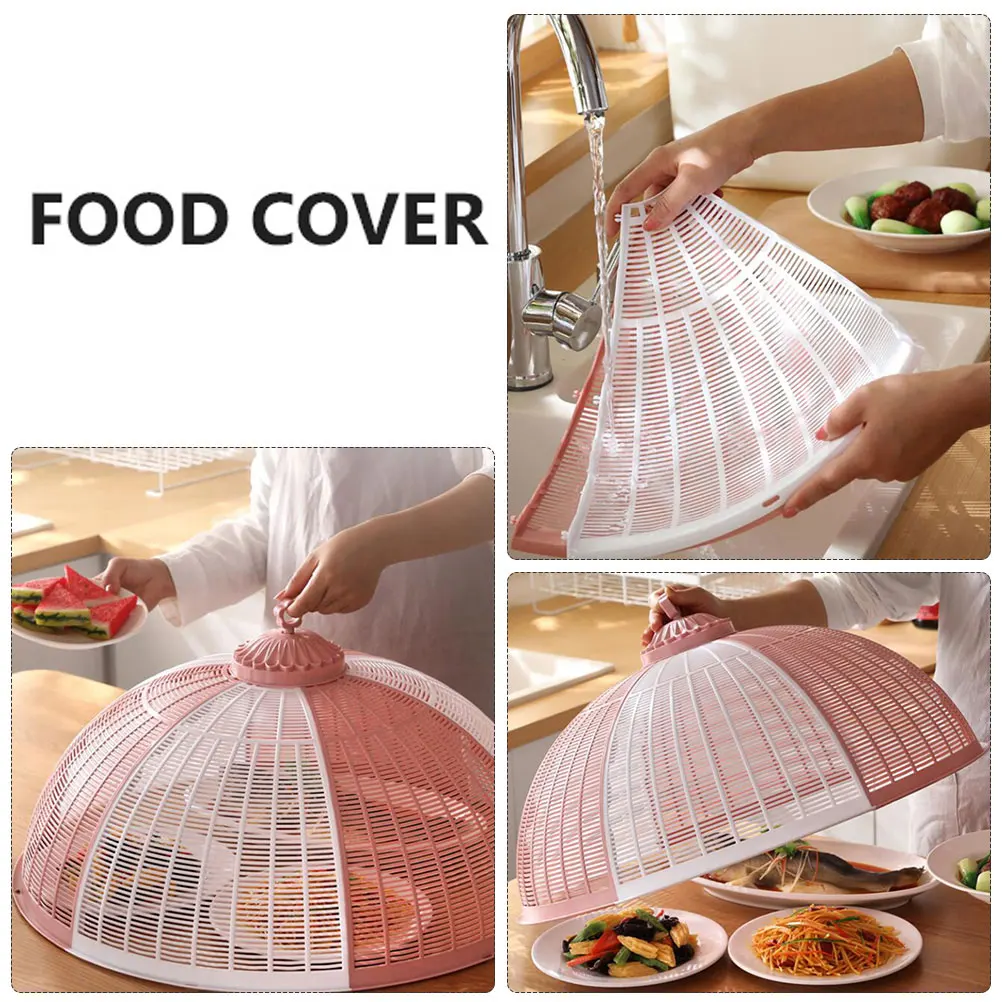 

Folding Dust Proof Anti Food Protector Mosquito Flies Kitchen Bar Supplies Plastic Flexible Strong Food Umbrella