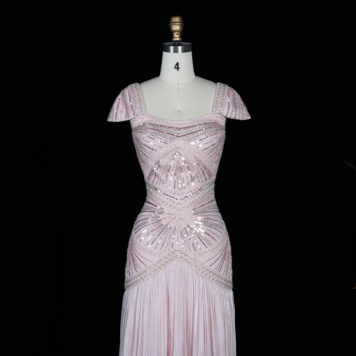 Sharon Said Abendkleider Luxuriöse Meerjungfrauen-Abendkleider, trägerlos, mit Perlen und Pailletten, glamouröse formelle Hochzeits- und Partykleider aus Dubai, SS325, maßgeschneidert – Detail 7