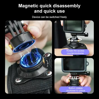 PULUZ 磁吸式快拆手環安全帶,適用於 GoPro HERO13/12/11/10/9/8/7 Black/DJI Osmo Action 4/3/2 10 最佳銷售 GoPro8 - №7