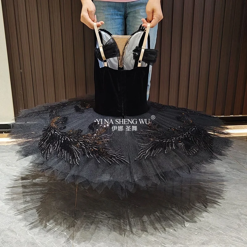 جديد البجعة السوداء الباليه تنورة قصيرة ريشة نمط المنافسة الدولية الأبيض سوان أداء زي بلوبيرد تخصيص #2