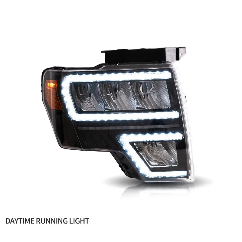 Factory Wholesales Price DRL Raptor Front Lamp 2009-2014 Full LED 2011 Headlights For Ford F150