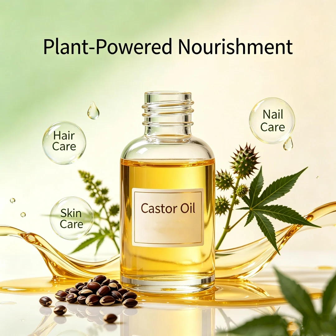 100ml/20ml Pure Castor Seed Essential Oil Raw Material Fragrance Cosmetic Skin Care Base Oil Soap Making