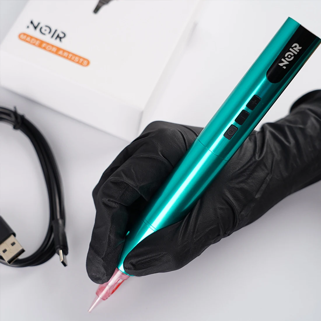 20 قطعة/صندوق المتاح الوشم قفازات مطاطية مقاومة للمواد الكيميائية النتريل الأعمال المنزلية المطبخ مقاوم للماء نوير قفازات ماكياج دائم #3