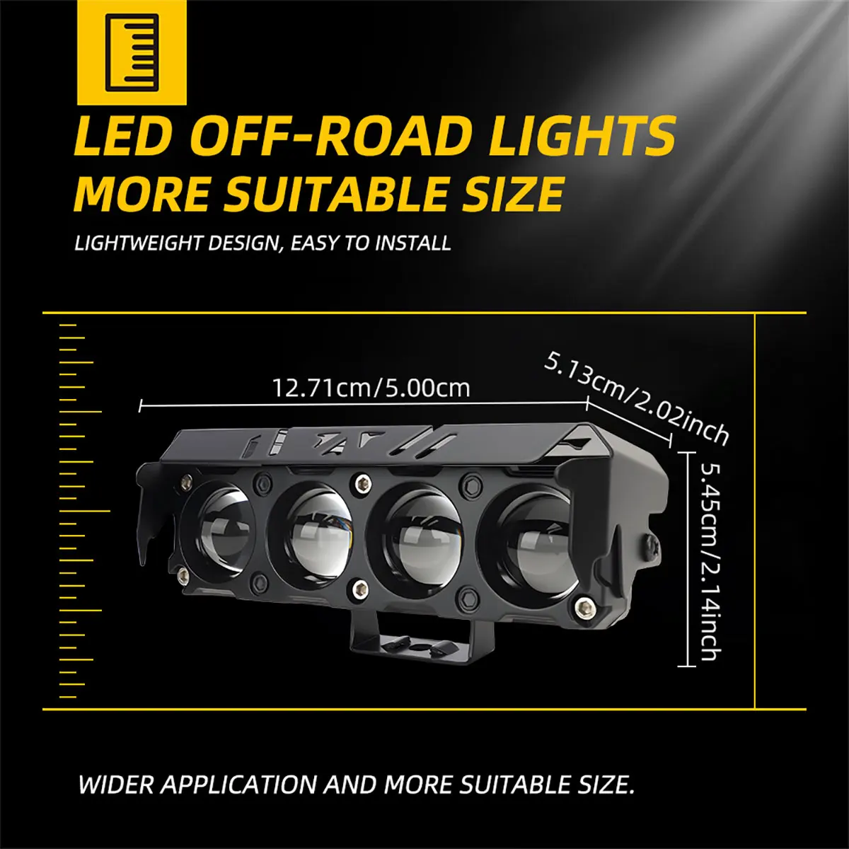 Motorfiets LED Spotlight 30 W Mistlampen 9 V-80 V Koplamp Dual Kleur RGB Werklamp 4 Lens 3570 Chip voor Auto Vrachtwagens SUV UTV SSV