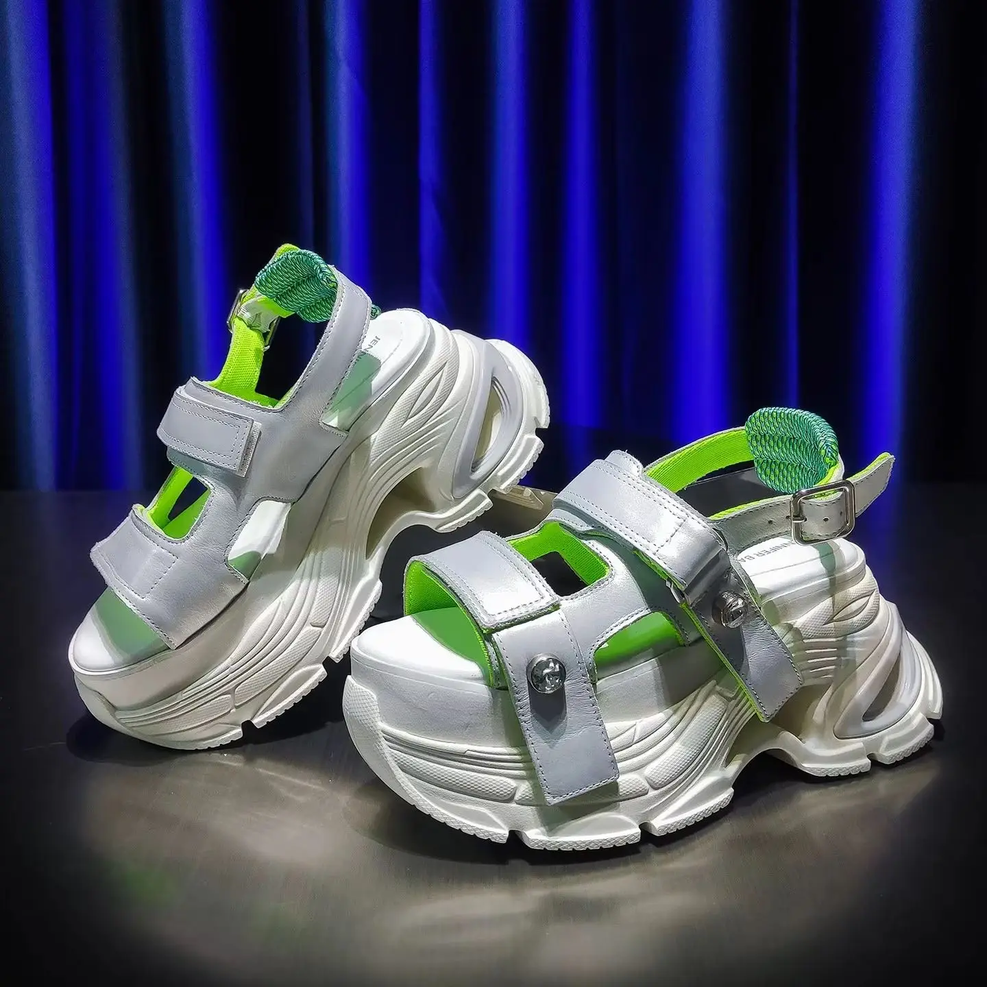 Women Chunky Platform Sandals Thick Sole Open Toe Summer Outdoor Shoes Fashion Casual Unique Design Y2K Streetwear Luxury Brand