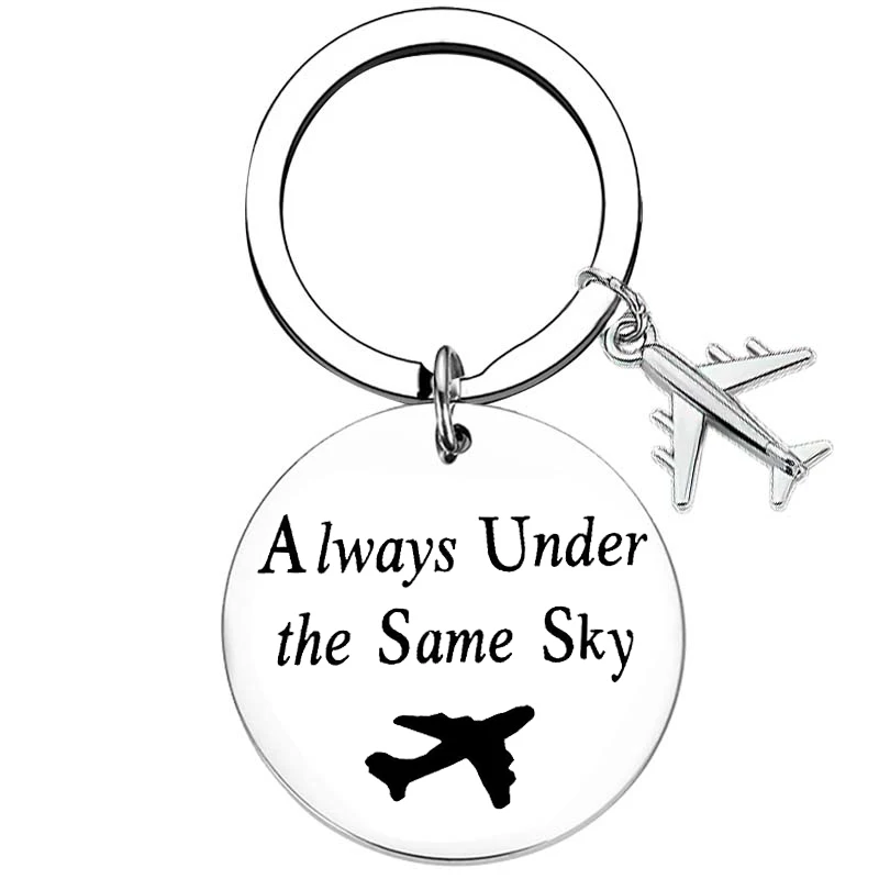 Long Distance Relationship Keychain, Airplane Keychain Husband Wife Boyfriend Girlfriend Keyring