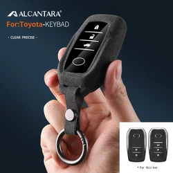 Alcantara Suede Remote Car Key Shell Case Coverk For Toyota Prado Crown Camry Corolla Sienna Highlander RAV4